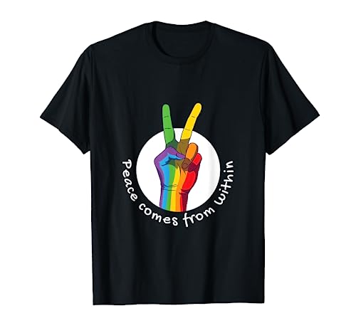Peace Come From Within Love & Peace Designs Presente Camiseta