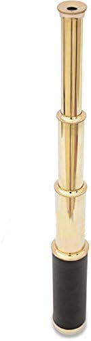 Brass Nautical Spyglass Telescope with Leather Case