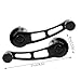 KIMISS 2pcs Window Crank Handle Car Window Handle Winder Riser Replacement Alloy Automotive Replacement Manual Window Regulators for Classic Car (Black)