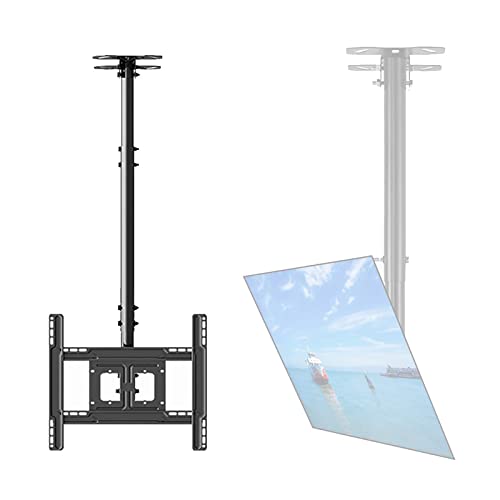 Support TV plafond orientable pour corriger les reflets et optimiser un salon sans mur libre - 2