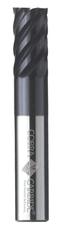 29410 Micro Grain Solid Carbide Regular Length Hi-Performance End Mill, TiAlN Coated, 6 Flute, 45 Degrees Helix, Square End, 13/16" Cutting Length, 5/16" Cutting Diameter, 2-1/2" Length (Pack of 1)