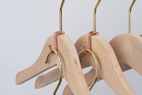 Koobay Clothes Hanger 36Pcs Connector Hooks Stable Hanger Rose Gold Metal Outfit Hangers Extender Clips Mini Cascading Hangers Hooks