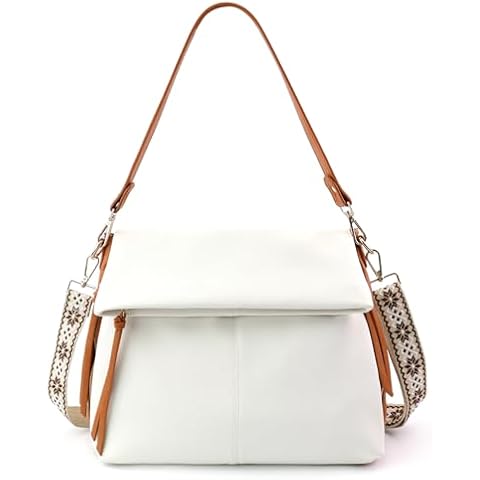 IBEE Large Hobo Crossbody Bags for Women Vegan Leather Crossbody Purse Womens Shoulder Bag with Multiple Zippers Cover