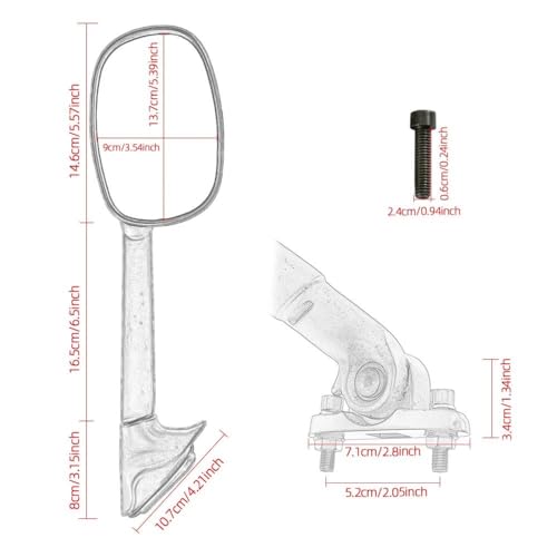 Espejo retrovisor para Motocicleta TMAX500 acabado premium de alta resistencia 6