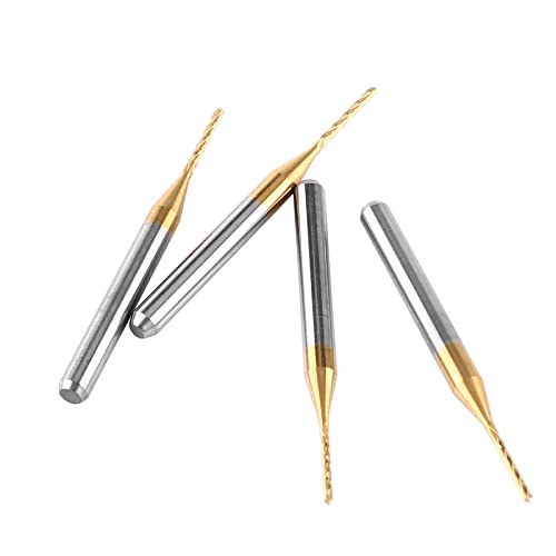 Image of Srliya 9 * 6 * 1 4 - Flute end Mill Set 0.5 mm 0.5mm end Mill 10pcs Coat Tungsten Carbide End Mill Engraving Bits Milling Cutter 3.175mmx1mm