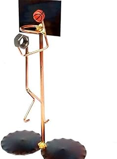 Basketball Lay Up Collectible Handmade Metal Art Figurine, Desk Accessories, Trophy, Boss Gift, Office Décor, Business Professional, Sports