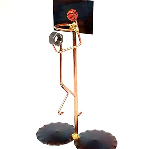 Basketball Lay Up Collectible Handmade Metal Art Figurine, Desk Accessories, Trophy, Boss Gift, Office Décor, Business Professional, Sports #TOP11