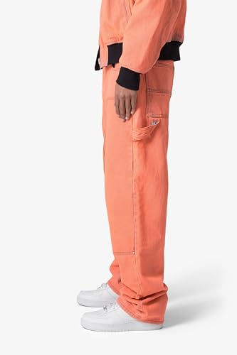 mnml Men's Ultra Baggy Double Knee Denim-Orange2