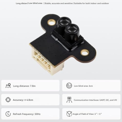 Módulo de sensor de rango TOF mini radar de 0.02m a 7.8m con interfaz UART para medición 4