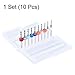 uxcell PCB Drill Bits 1.1mm-2.0mm Tungsten Carbide Rotary Tool Jewelry CNC Engraving Print Circuit Board Micro Drill Bits 1/8 Inch Shank 1 Set (10 Pcs)