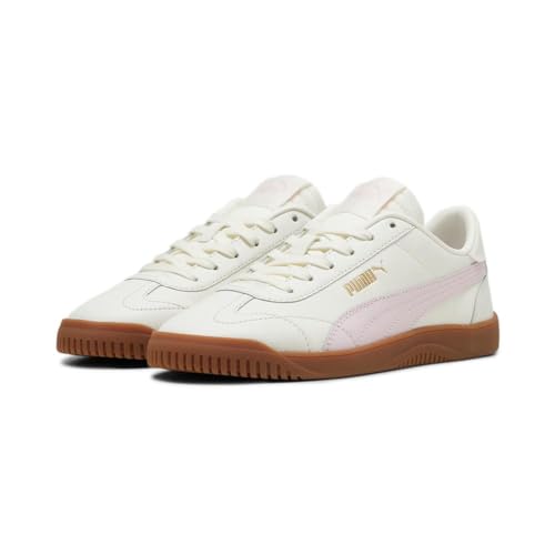 PUMA Womens Club 5v5 Sneaker, Warm White-Whisp of Pink-PUMA Womens Gold, 5.5