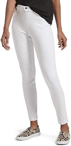 HUE Women's Ultra Soft High Waist Denim Leggings, White, Small