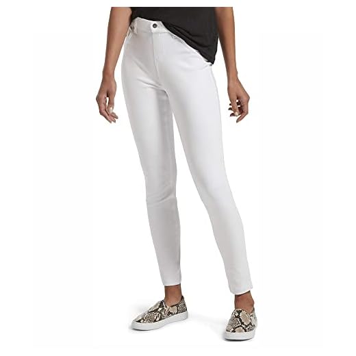 HUE Women's Ultra Soft High Waist Denim Leggings, White, Small