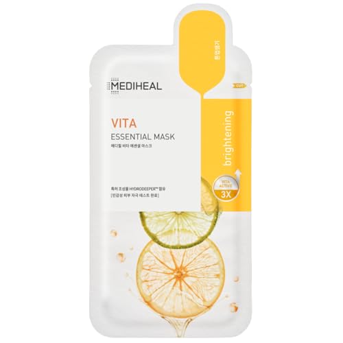 Mediheal Best Korean Sheet Mask - Tea Tree Essential Face Mask 10 Sheets For All Skin Types Korean Best Sheet Mask Soothing Calming