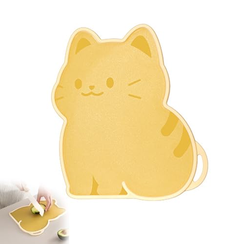 Tabla de cortar rectangular de plástico naranja miniatura 1