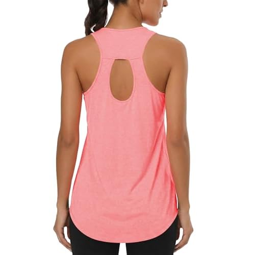 Cakulo Womens Sleeveless Workout Tops Racerback Athletic Summer Tank Tops Gym Yoga Running Shirts Clothes