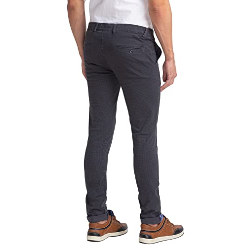 Image of Parx Cotton Black Casual Trouser for Men