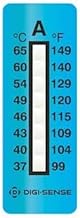 Digi-Sense Irreversible 8-Point Vertical Temperature Label, 160-230F/71-110C; 25/Pk
