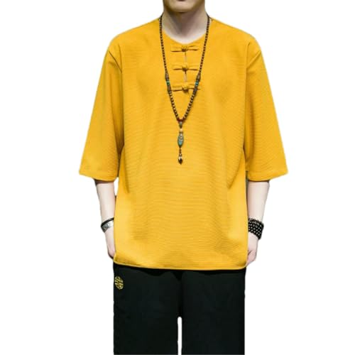 T-shirt style chinois Hanfu pour homme idéal pour l'été en terrasse