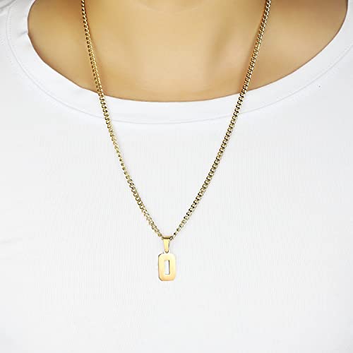Number Necklace for Men Athletes Gold Plated Number Chain Stainless Steel Charm Pendant Personalized Sports Jewelry for Men Basketball Baseball Football(3)