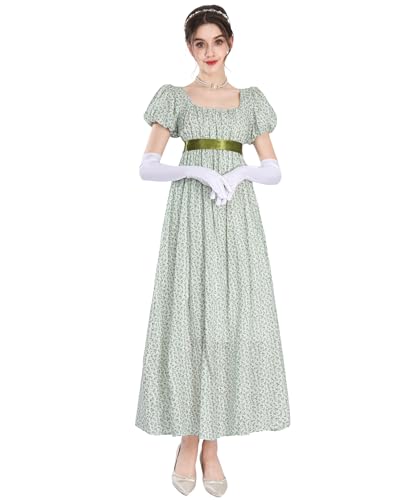 Robe empire de bal longue costume victorien femme style Jane Austen