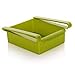 SZLGPJ Multifunktionale Küche Kühlschrank Lagerkorb Gefrierregal Regal Halterung ausziehbar Schublade Aufbewahrungsbox Partition Schicht Green