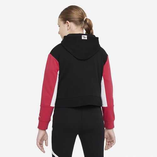 Jordan Girl's Jumpman By Nike Boxy Hoodie (Little Kids/Big Kids) Black LG (12-14 Big Kid)2