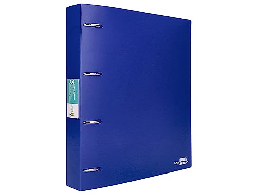 Liderpapel 4 Mixed Ring Binder 40 mm Polypropylene DIN A4 Translucent Blue