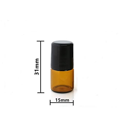 25 Stück Lila Roll-on Glasflaschen – 1 Ml, Mit Edelstahl-Rollkugel, Für ätherische Öle & Parfüm
