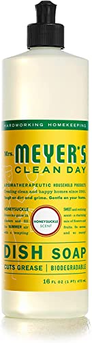 Image of MRS. MEYER'S CLEAN DAY Dish Soap Variety (Lemon Verbena + Basil + Honeysuckle, 1CT