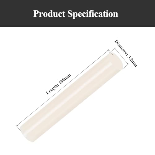 DFDPAXL 2 Pieces 99% Alumina Ceramic Rods Length 100Mm, Solid Round Rods Diameter 2-3.5Mm Suitable for Electronics Manufacturing,Diameter 3.2mm