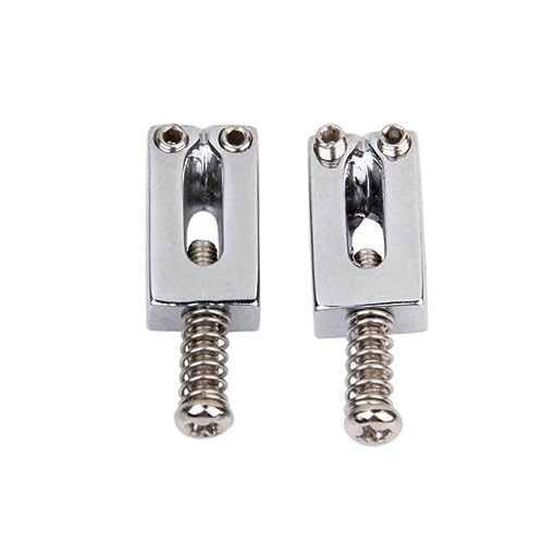 UPKOCH Sillines De Puente De Trémolo Para Guitarra Eléctrica 6 Piezas De Aleación Metálica Plateada...