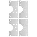 LIFKOME 4 Stück Edelstahl scharnier reparaturset Robuste Reparaturplatten für Küchenschranktüren Verstärkte Türscharnier füllplatten Langlebig und Stabil für Holzschränke