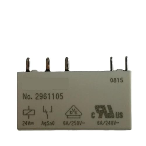 Relé 2961105 de 24V conmutado compatible con módulos de carril DIN industriales