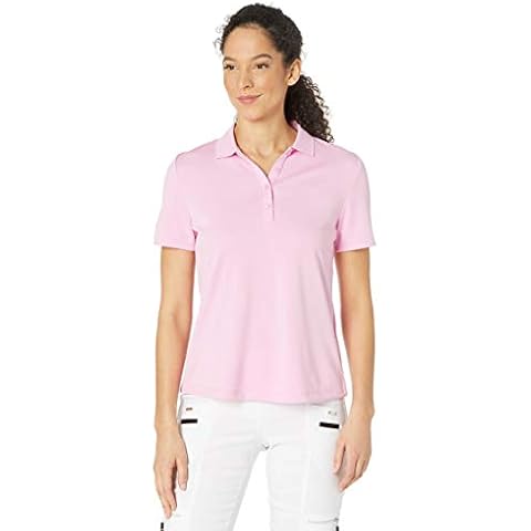 Callaway Women's Short Sleeve Essential Solid Polo, Lilac Chiffon Cover