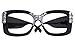 Vivienne, Bling Reading Glasses for Women, Handmade with Clear Genuine European Crystals, Black, Square. NY Fifth Avenue” (+1.00)