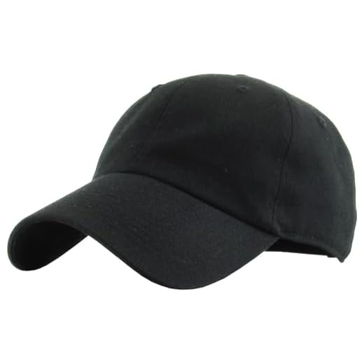 KB-LOW BLK Classic Cotton Dad Hat Adjustable Plain Cap. Polo Style Low Profile (Unstructured) (Classic) Black Adjustable