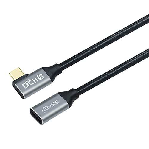 DCHAV 100W USB C to USB C Cable Male Female 10Gbps Data Transfer 4K Video Output Fast Charging 90 Degree 3.1 Gen 2 PD 20V 5A Nylon Braided for Phone Tablet Laptop (2M) - Image 2