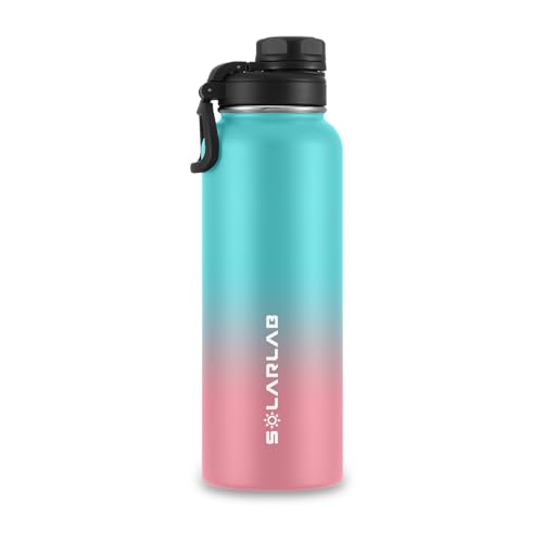 SOLARLAB Insulated Water Bottle 1.2 L Stainless Steel, Thermos Water Bottle, BPA Free, Perfect for Hot Drinks Cold, Outdoors