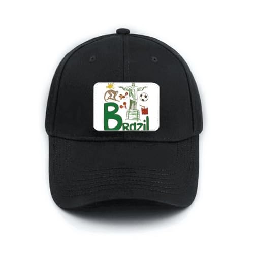 Casquette Brésil noire réglable idéale pour vos sorties et matchs de foot