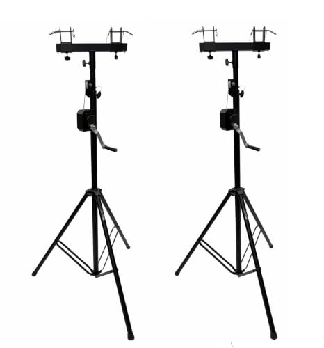 DJ Pro Lighting 10 Foot Crank Light Stand 2 Pack