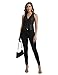 V VOCNI Women's PU Leather Vest V Neck Sleeveless Faux Leather Tops Dress Casual Waistcoat Western Jacket Black X-Large