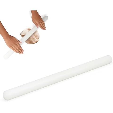 Kurtzy Large Polyethylene Rolling Pin for Baking Cover