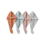 BIUDECO Cuffia Asciugacapelli in Fibra di Bambù Super Assorbente e Rapida Asciugatura Morbida e Spessa per Uomo e Donna per Tutti i Tipi di Capelli