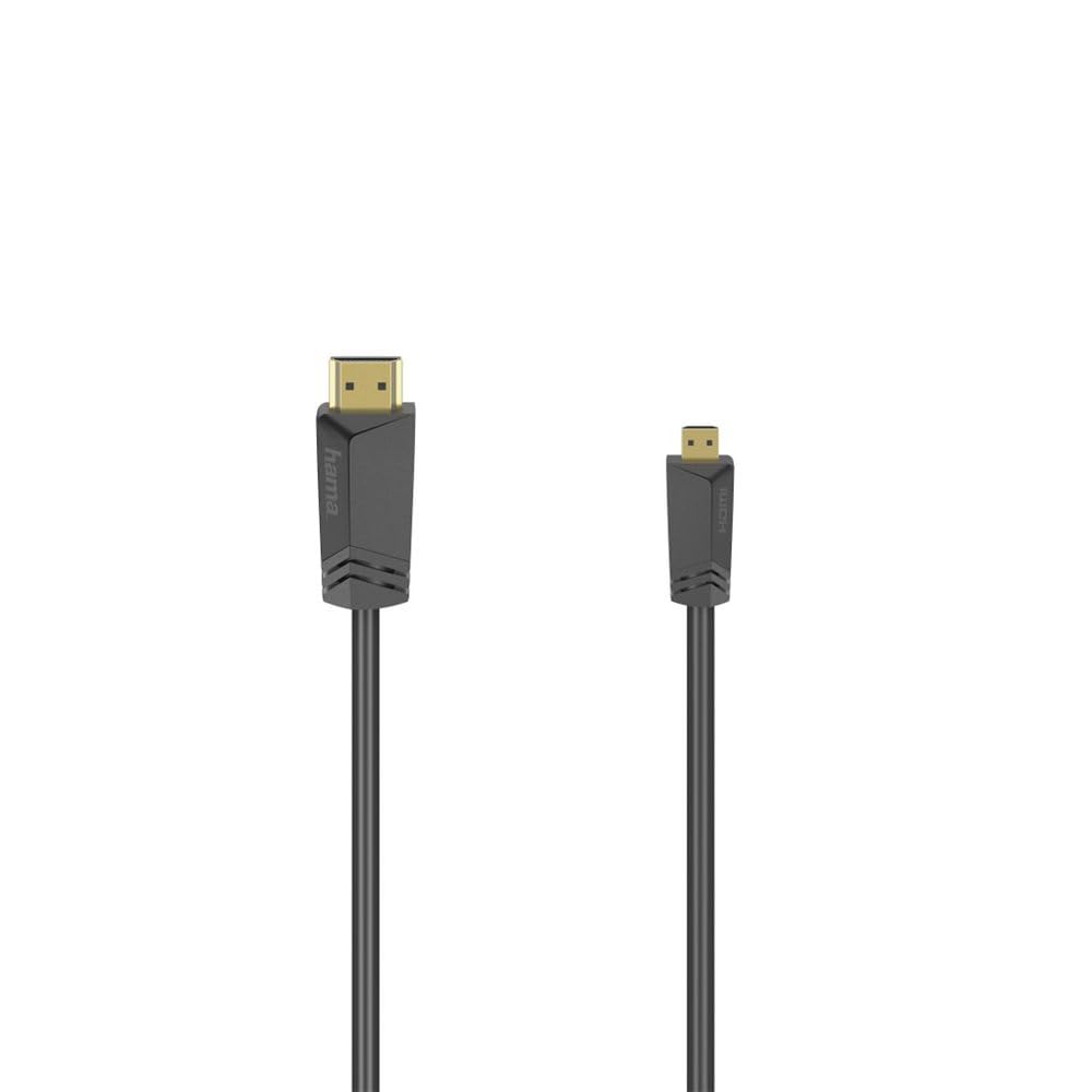 Hama Cavo HDMI™ ht vit., maschio tipo A - maschio tipo D (micro), Ethernet, 1,​5m