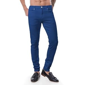 ABSECAI Mens Chinos Jeans Pant Slim Fit Stretch Skinny Dress Pants Casual Plaid