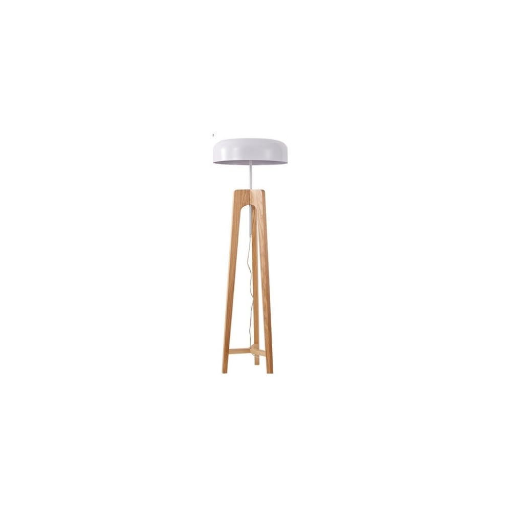EINES Floor Lamp Tall Lamp Living Room Bedroom Homestay Sofa Side Hotel Retro Vertical Solid Wood Tripod Floor Lamp Vertical Industrial Lights(A)