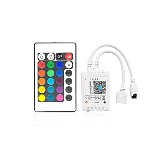 Contrôleur de bande lumineuse à 24 touches et télécommande RGBIR