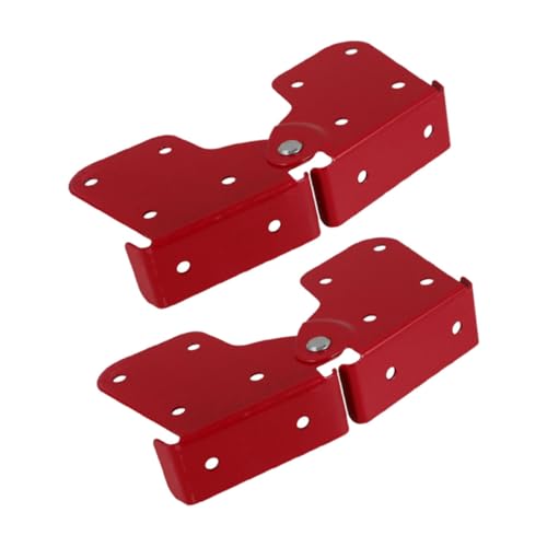 Lot de 2 charnières d'échelle pliables avec barre de direction en fer rouge pour escabeaux domestiques