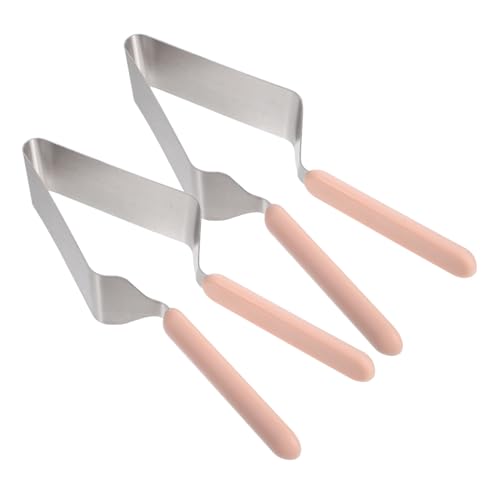 VILLCASE 2 Pezzi Taglierina Triangolare per Torte in Acciaio Inossidabile con Impugnatura Antiscivolo Strumento per Tagliare e Servire Fette Uniformi per Matrimoni Compleanni e caffè